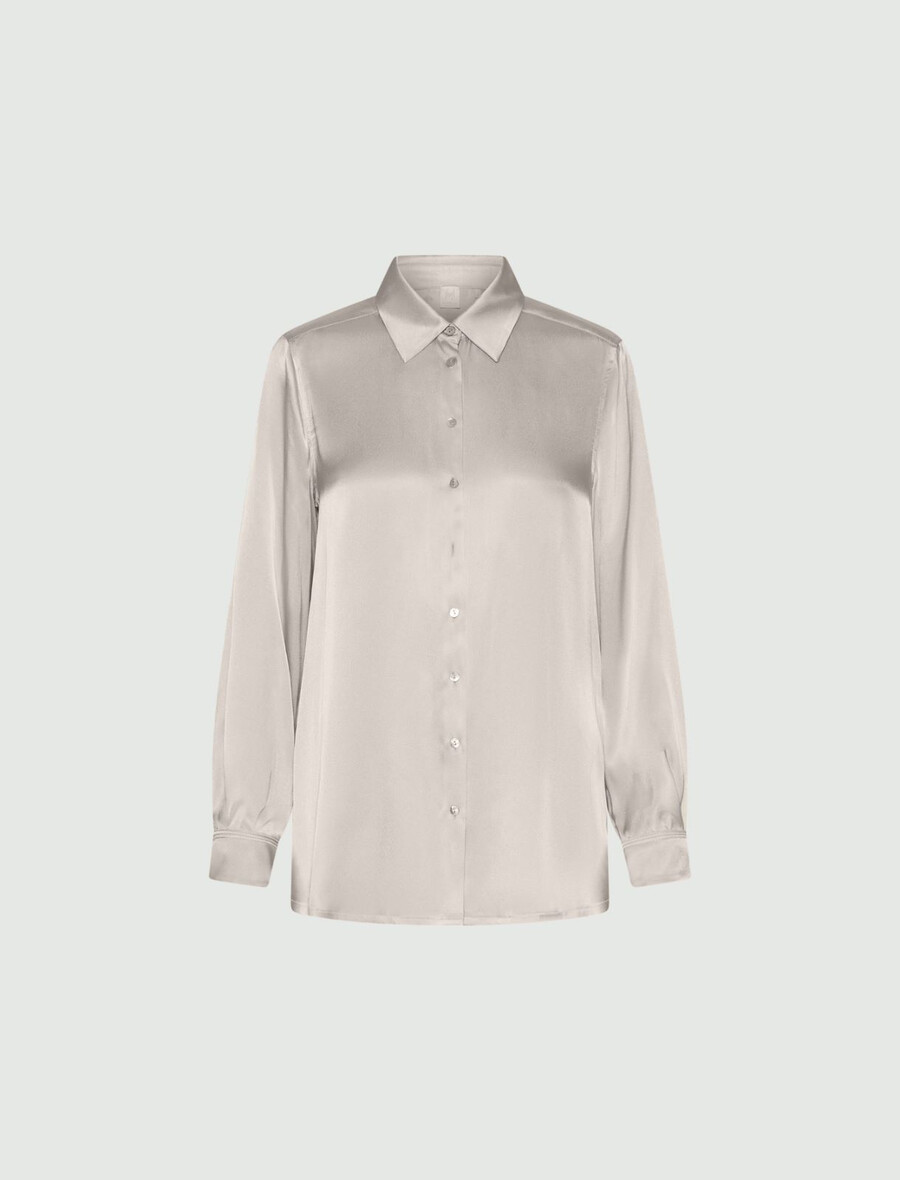 seidenmischgewebe-satinhemd – creme