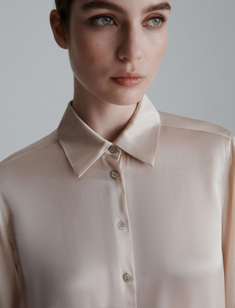 seidenmischgewebe-satinhemd – creme