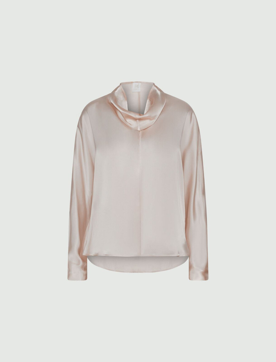 bluse aus seidenmischgewebe – creme