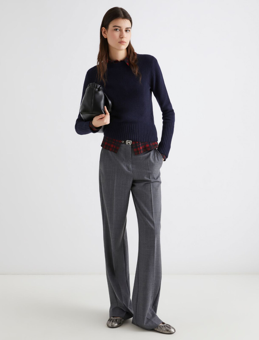 schmal geschnittenes jersey-shirt – rot
