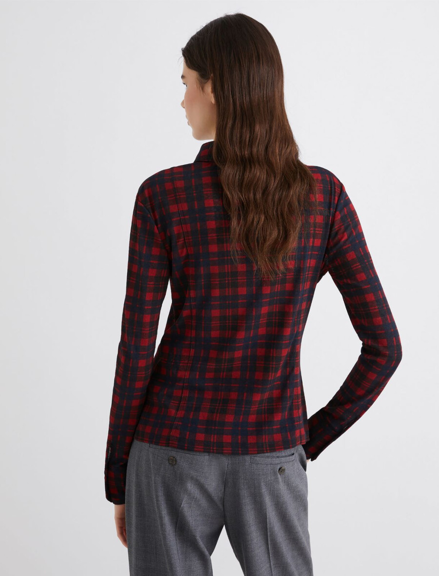 schmal geschnittenes jersey-shirt – rot