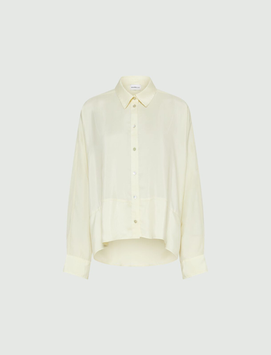 oversize-seidenhemd von habotai – creme