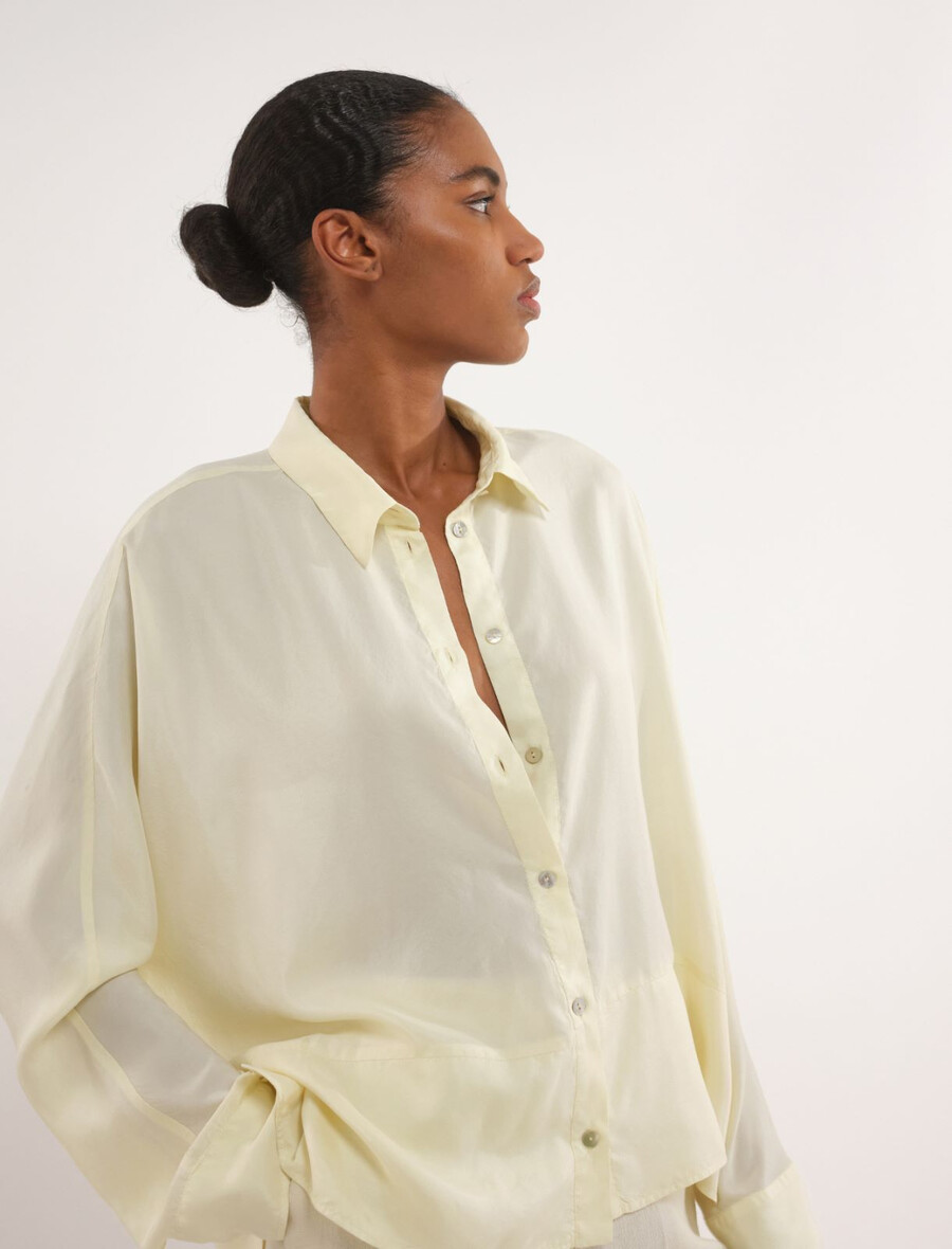 oversize-seidenhemd von habotai – creme