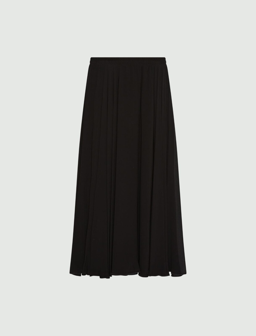 langer georgette-rock - schwarz