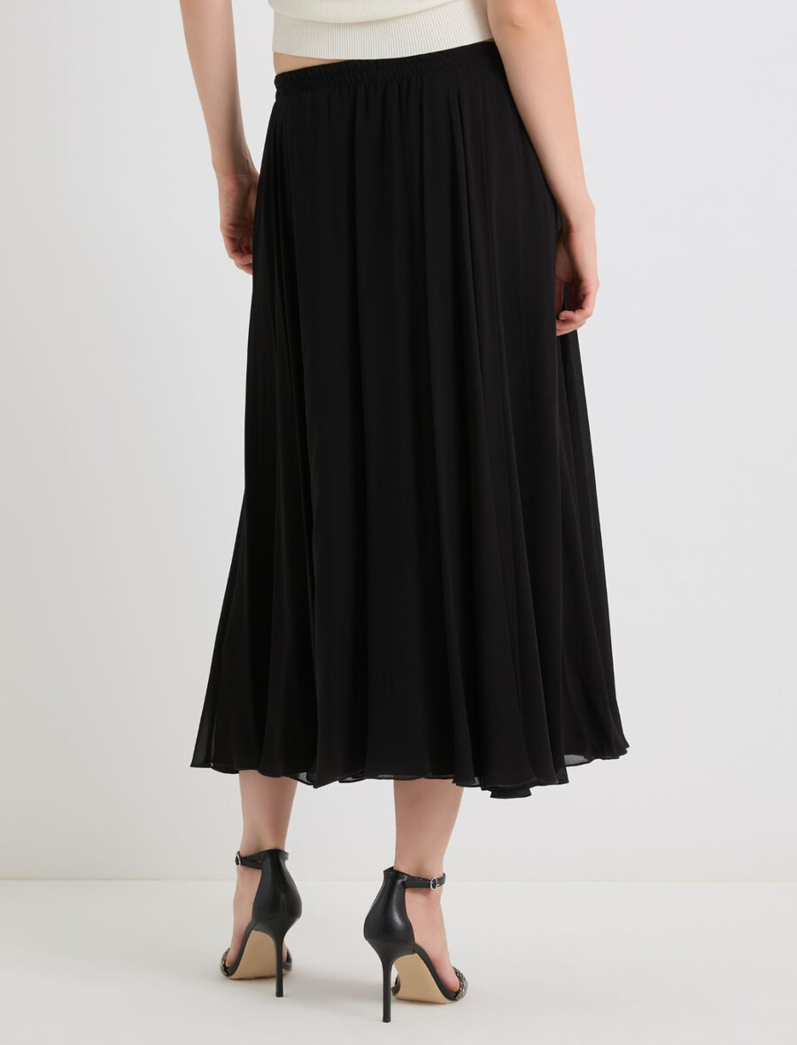 langer georgette-rock - schwarz
