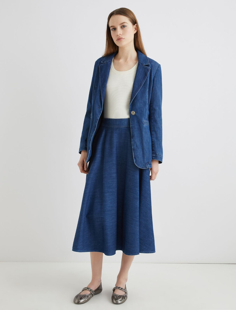 jeans-kreisrock - blaue jeans