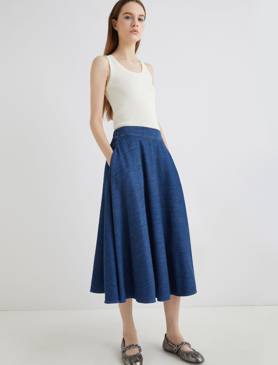 jeans-kreisrock - blaue jeans