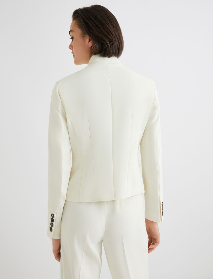 envers satinjacke - wolle weiss