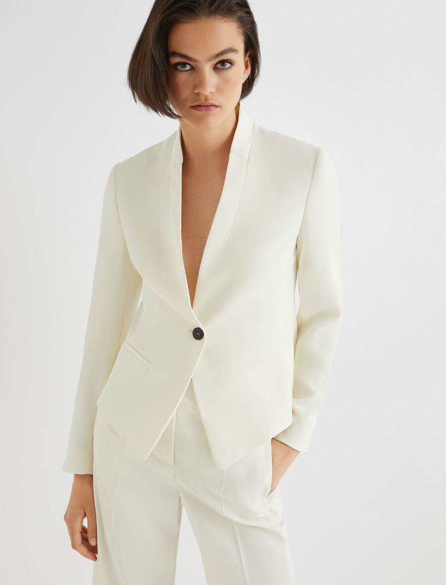 envers satinjacke - wolle weiss