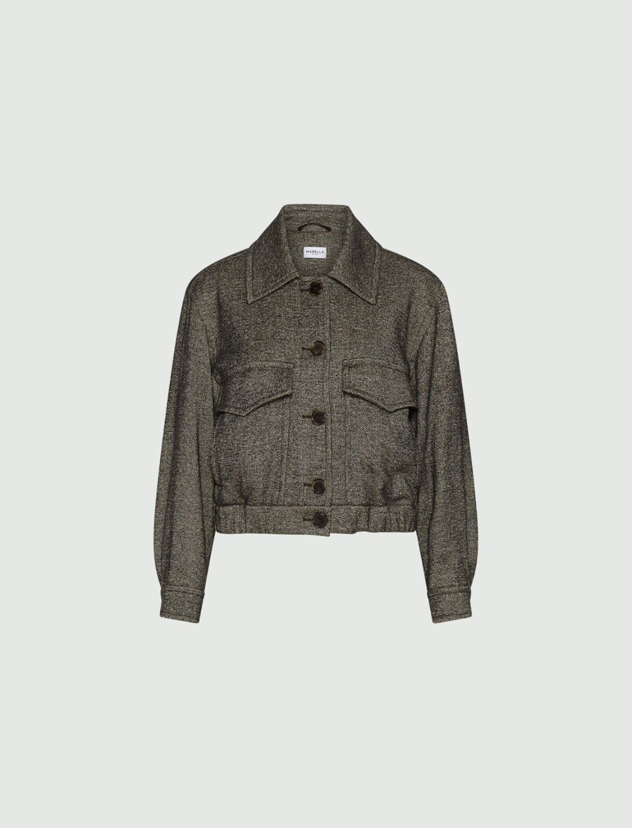 tweedjacke - braun