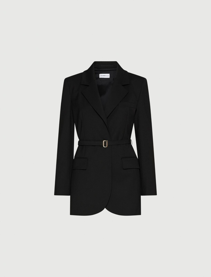 stretch-blazer - schwarz