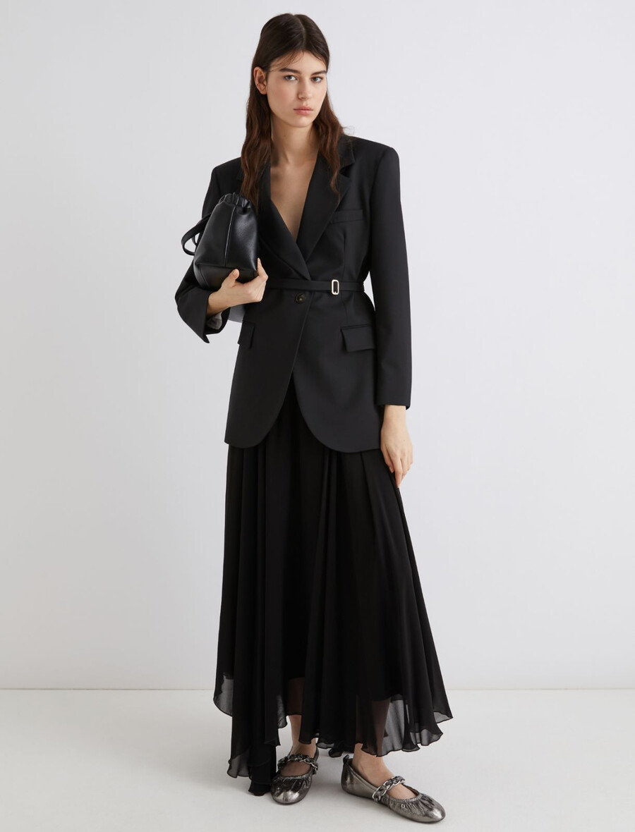 stretch-blazer - schwarz