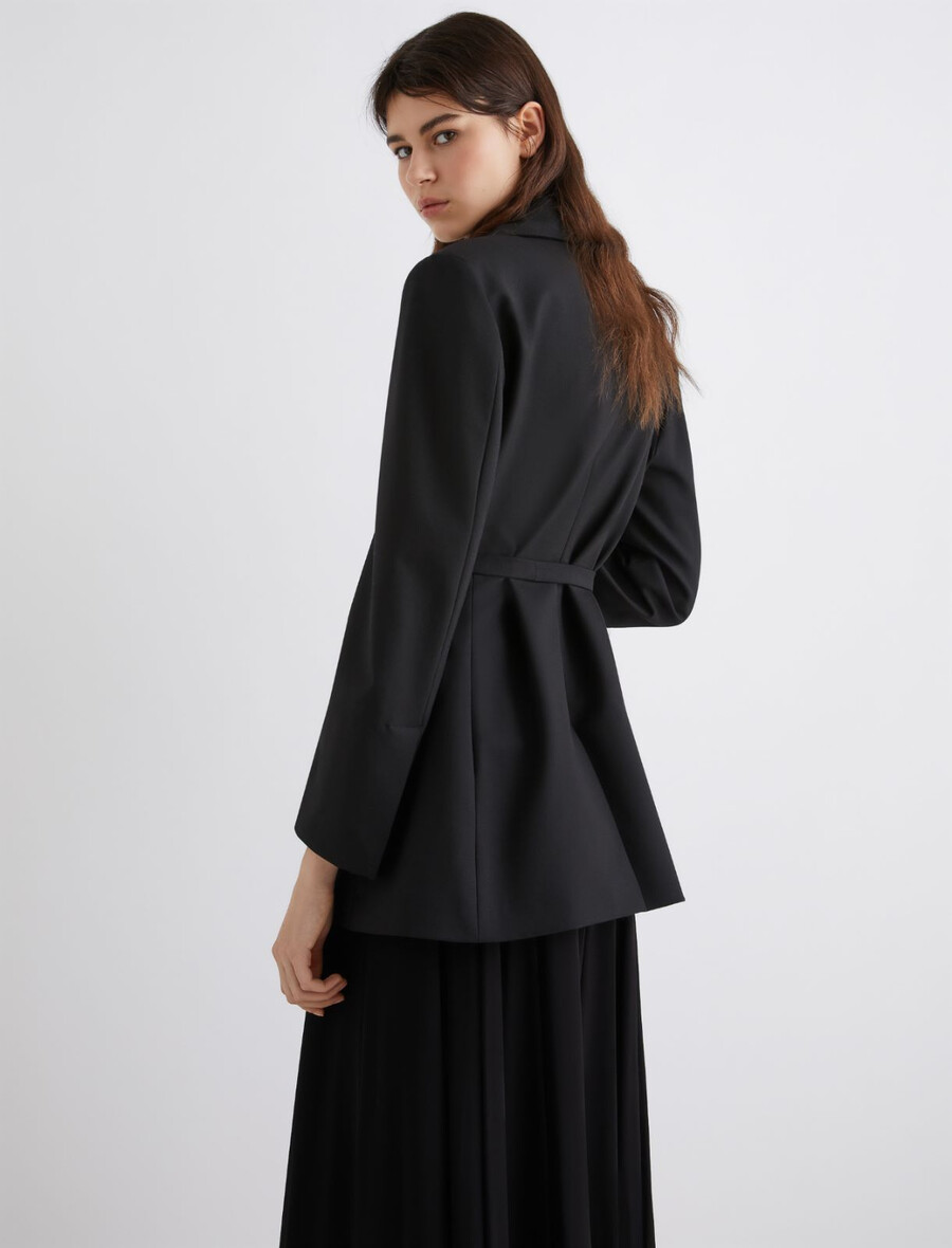 stretch-blazer - schwarz