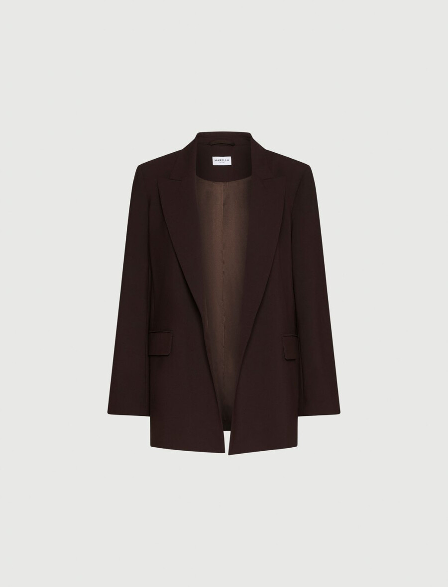 stretch-blazer - braun