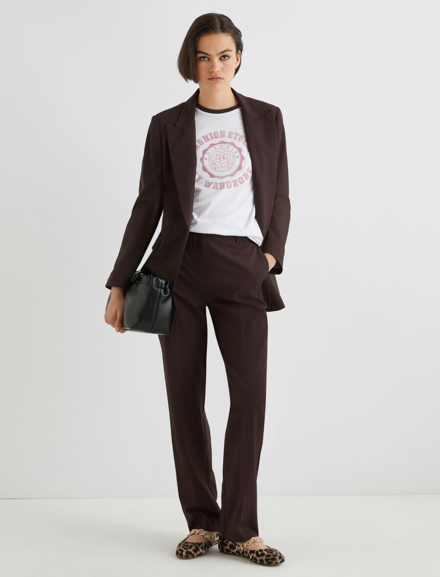 stretch-blazer - braun