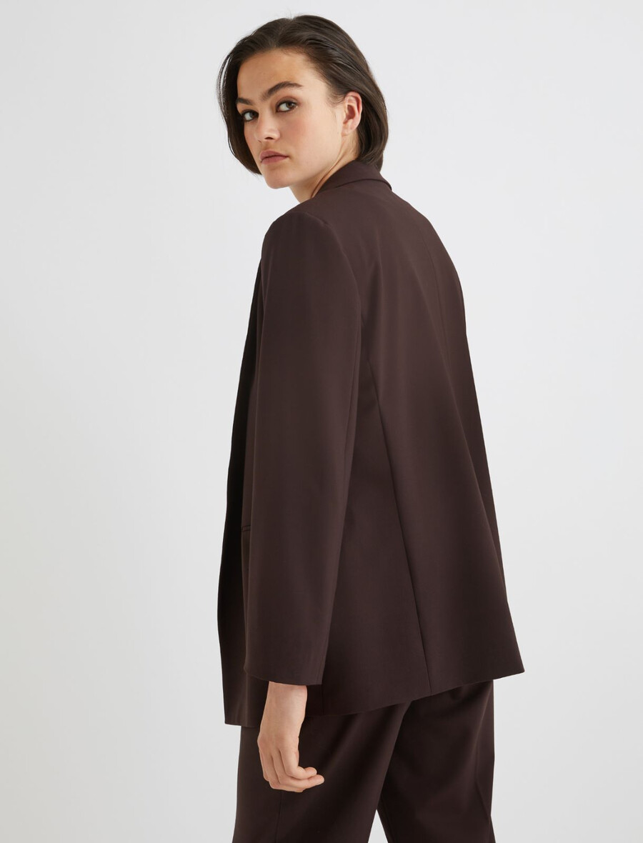 stretch-blazer - braun