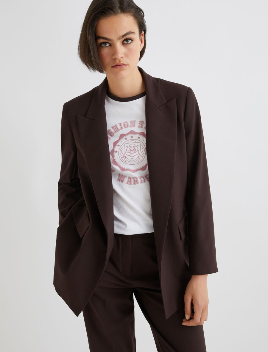 stretch-blazer - braun