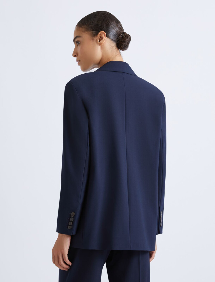 blazer mit passendem einstecktuch - marineblau
