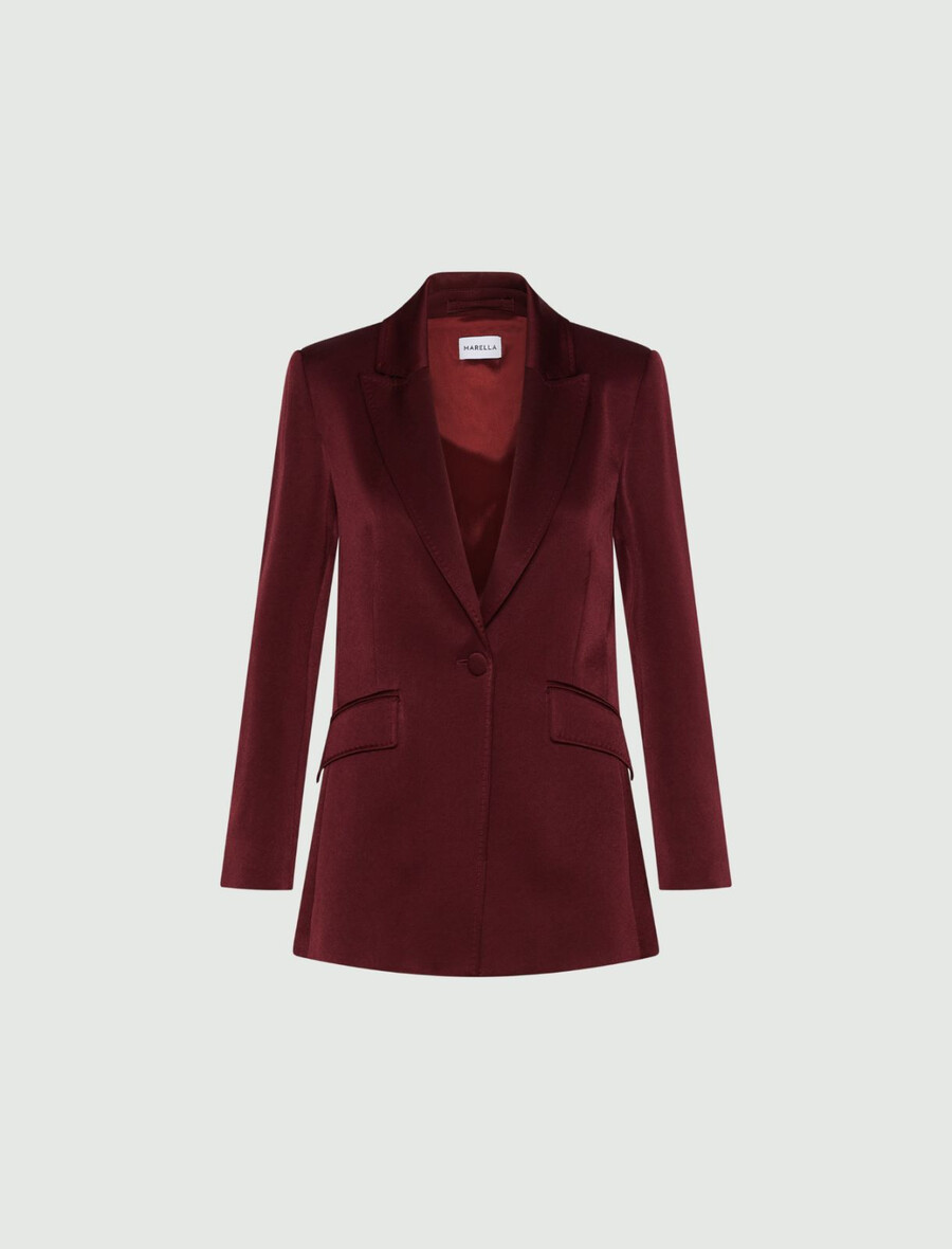 satinjacke - bordeaux