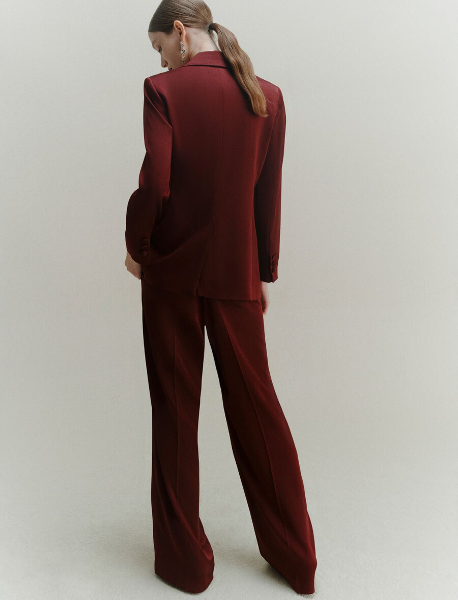 satinjacke - bordeaux