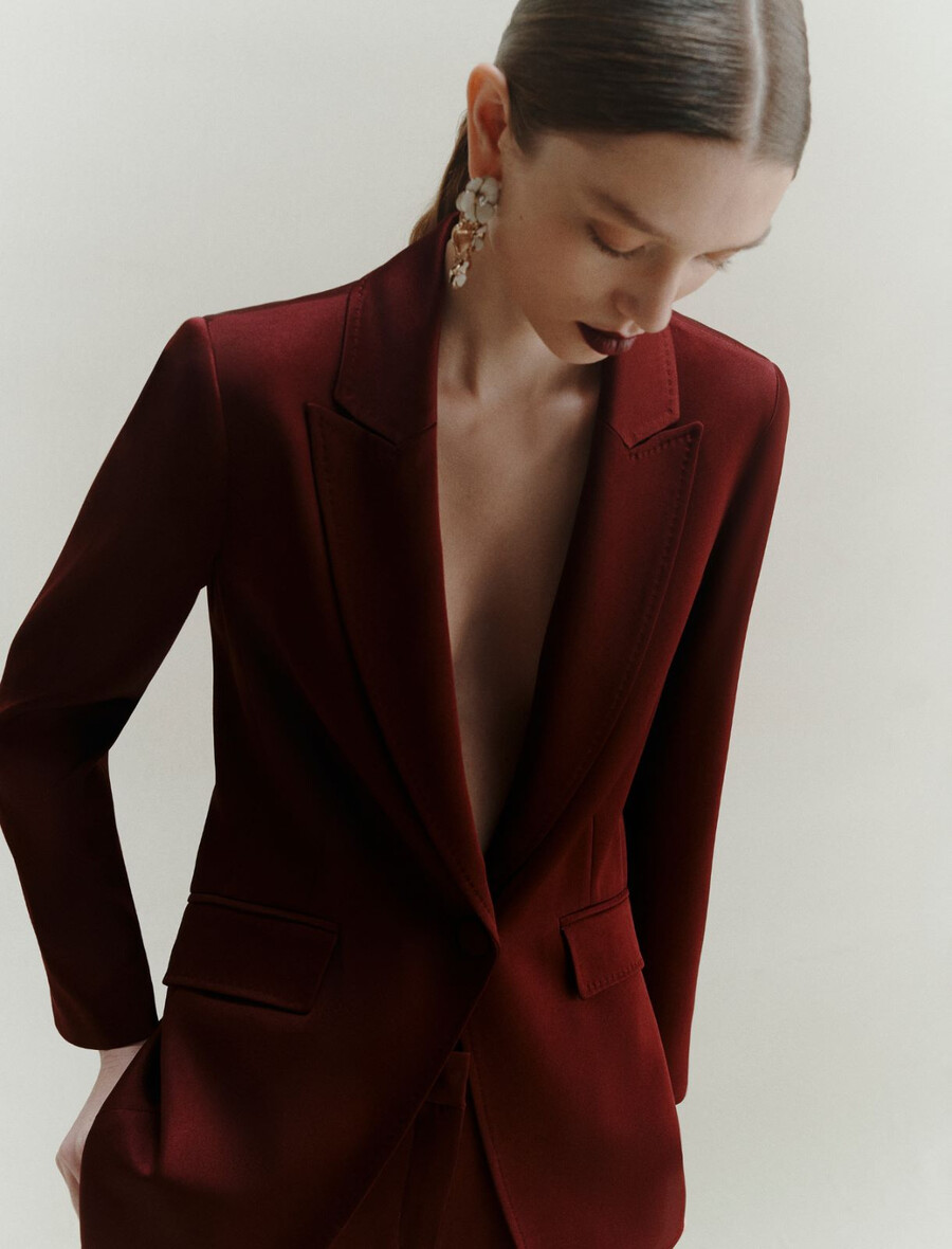 satinjacke - bordeaux