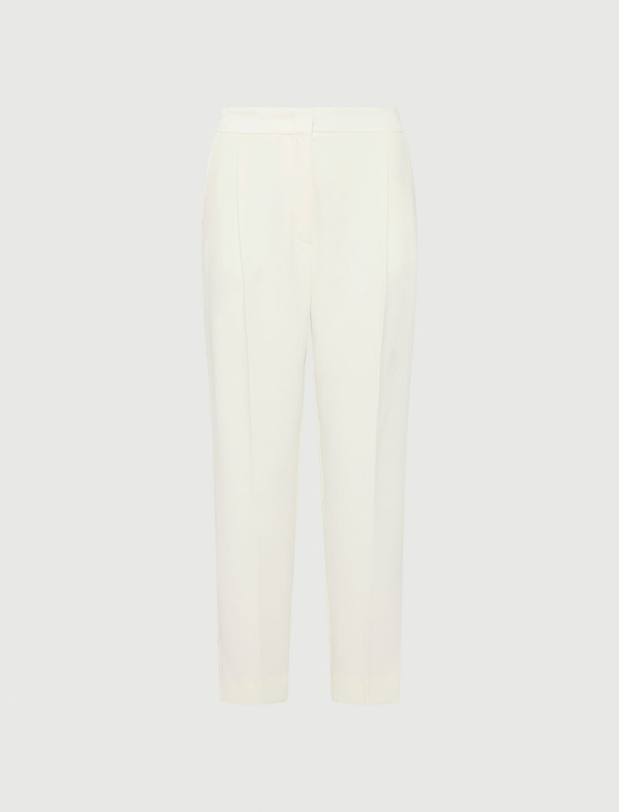 faltenhose - wolle weiss