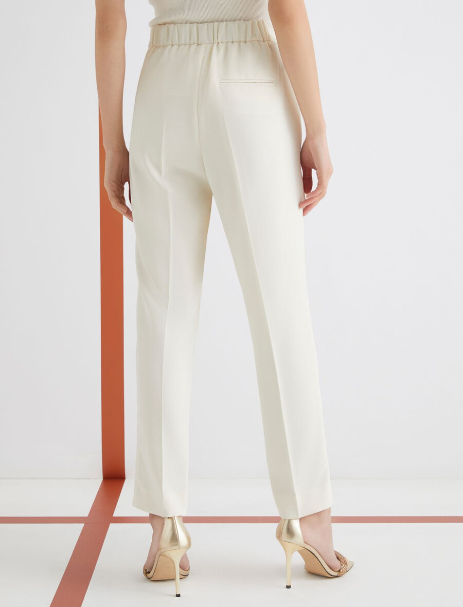 faltenhose - wolle weiss