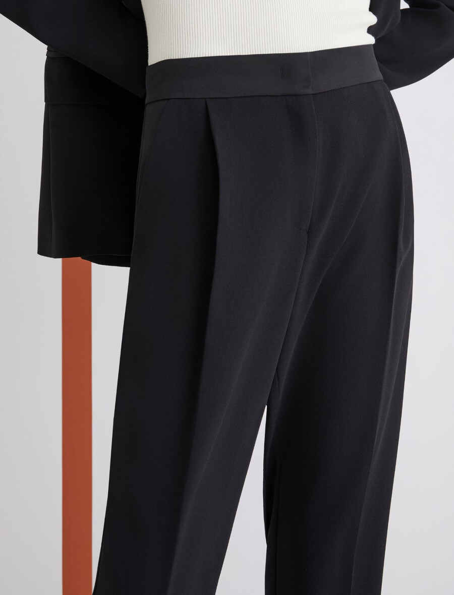 faltenhose - schwarz