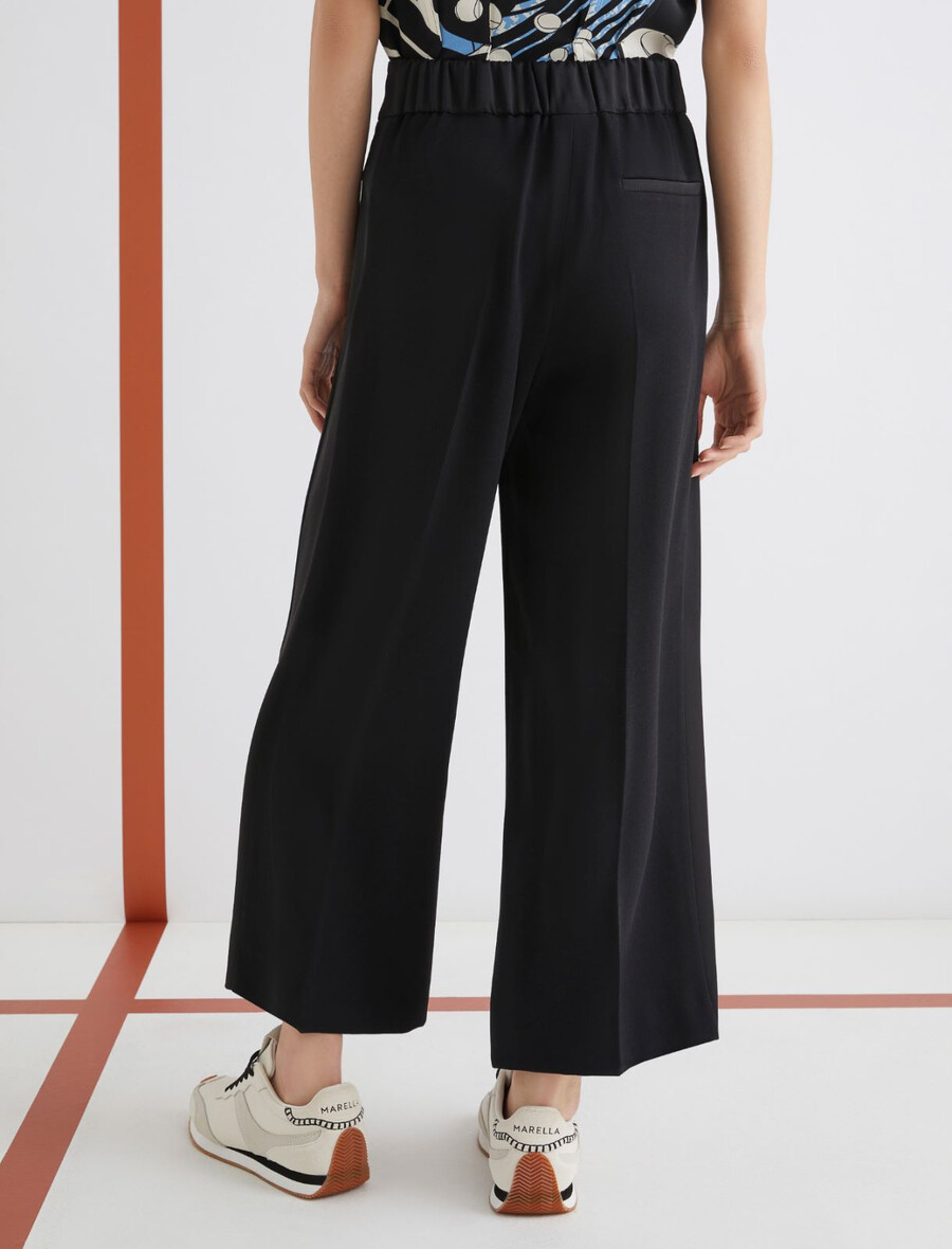 hose mit satinbund – schwarz
