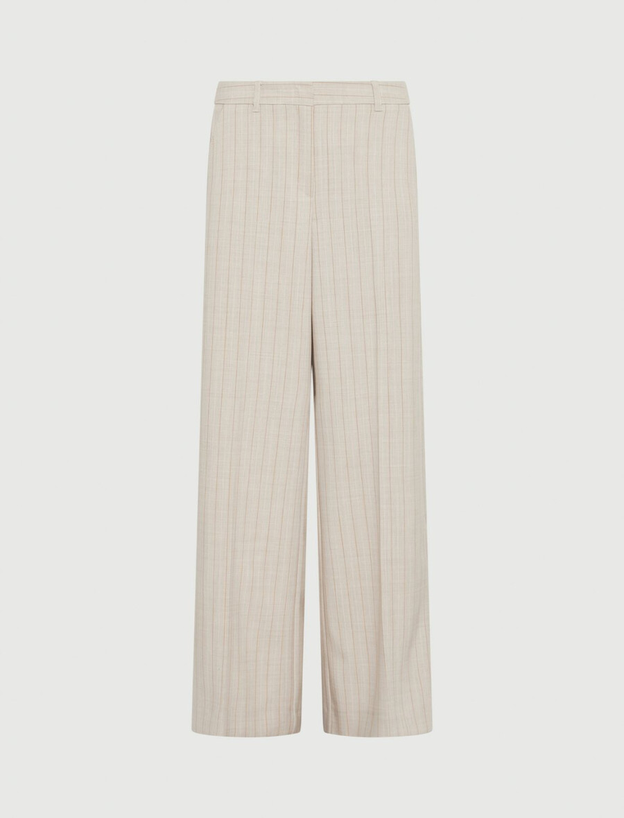 relaxed-fit-mélange-hose – ecru