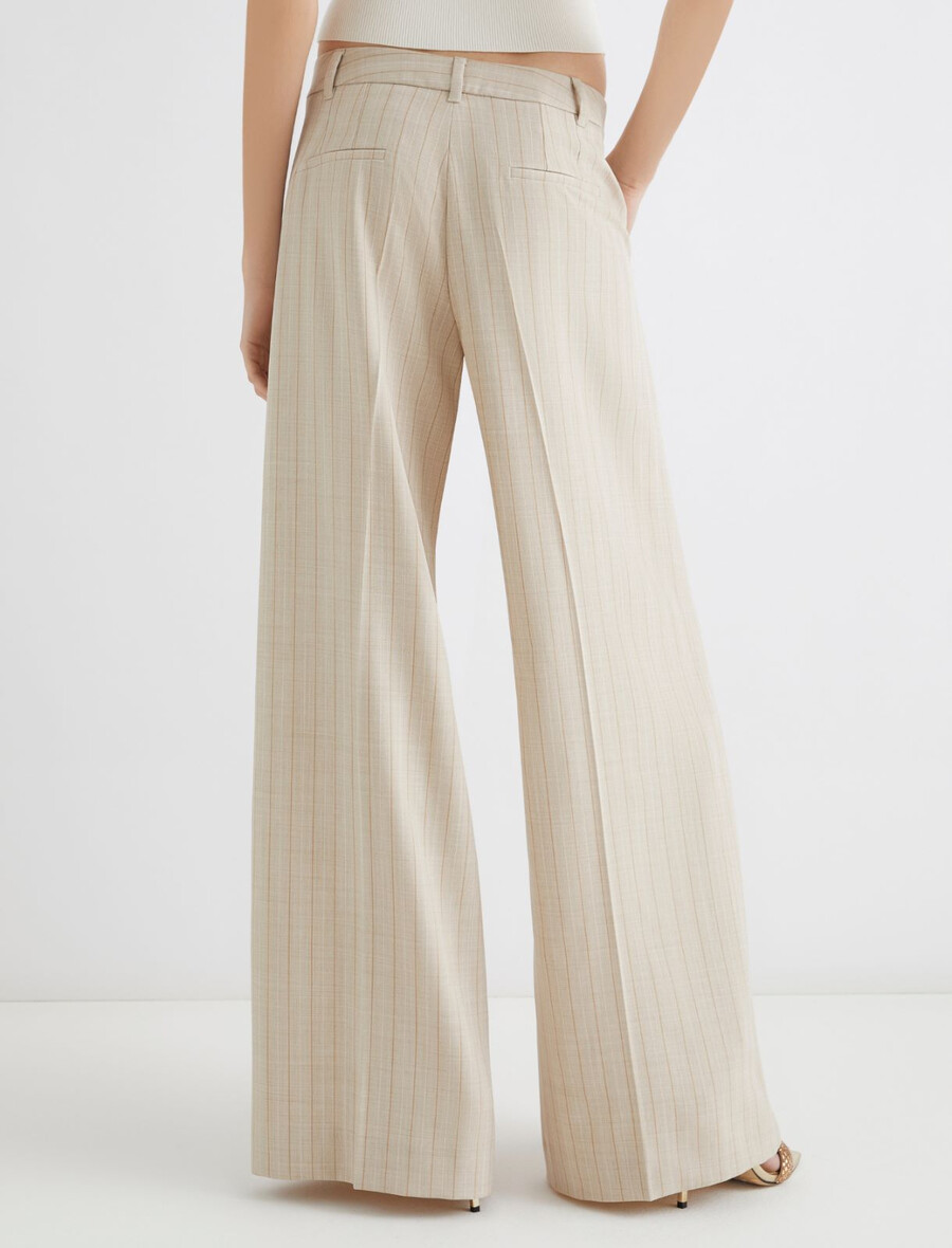 relaxed-fit-mélange-hose – ecru