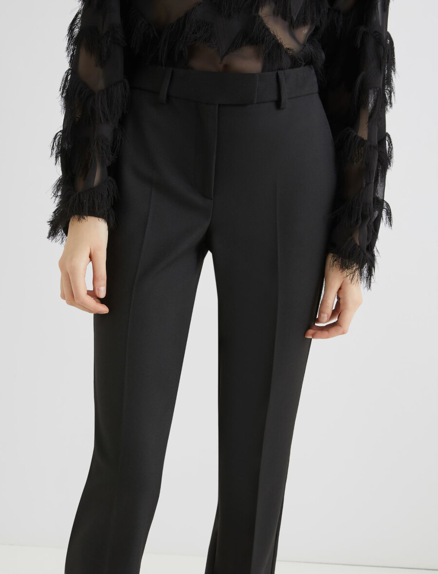 stretch-chino-hose - schwarz