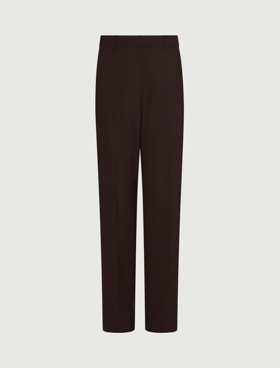 schmal geschnittene hose - braun