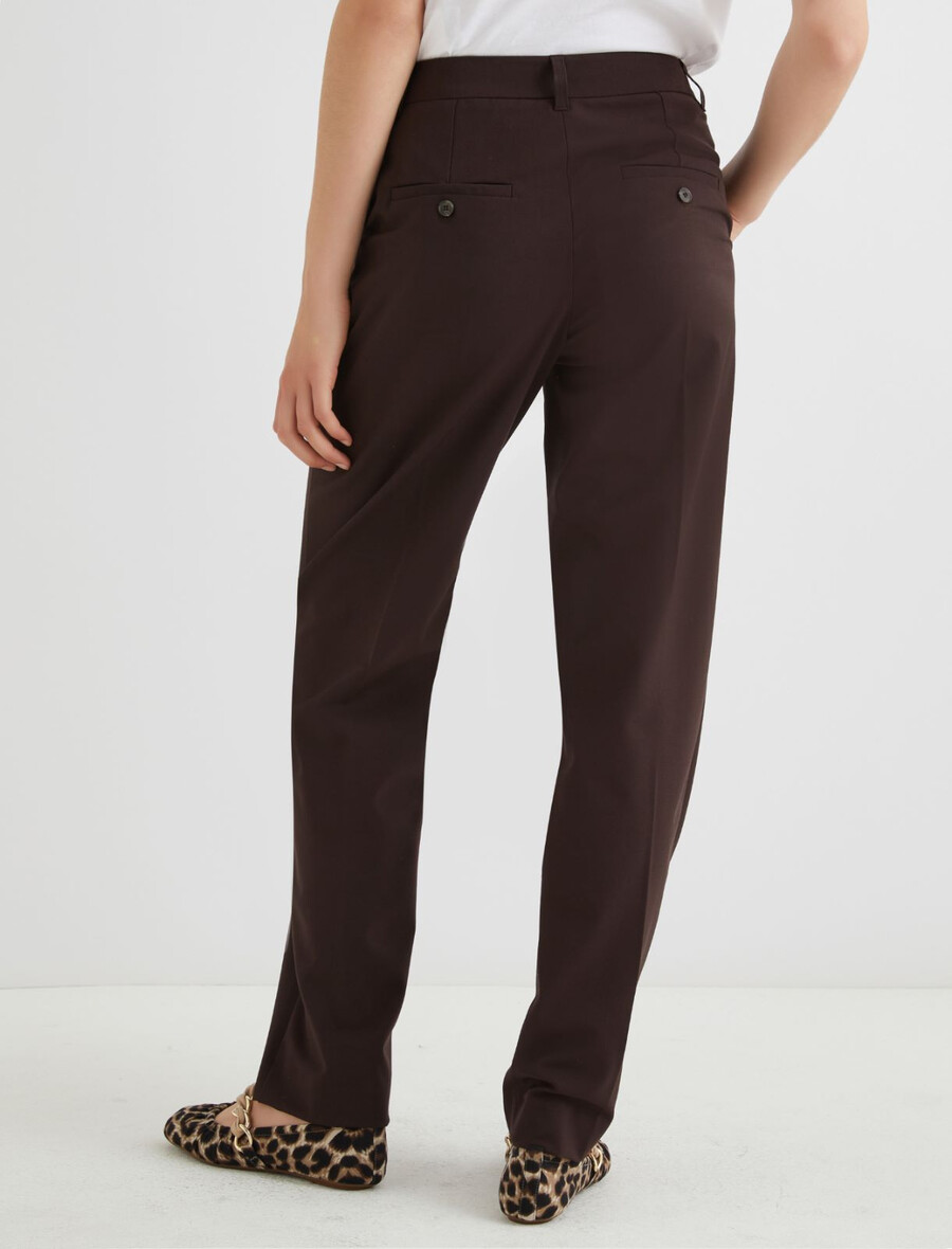 schmal geschnittene hose - braun