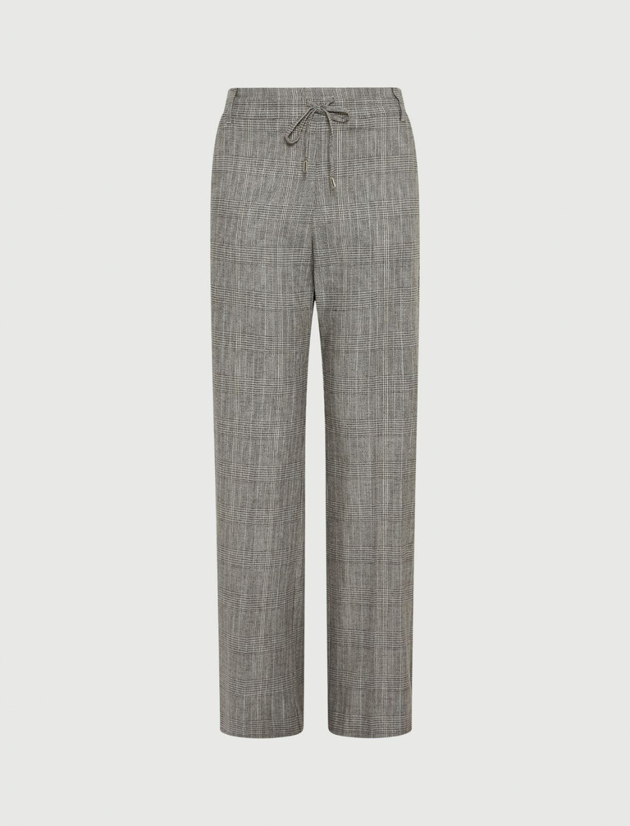 hose aus fließendem twill – hellgrau