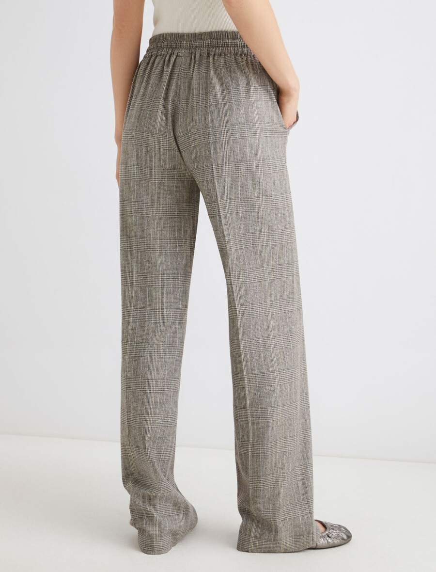 hose aus fließendem twill – hellgrau