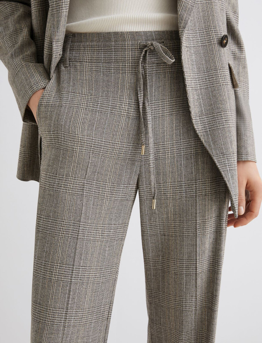 hose aus fließendem twill – hellgrau