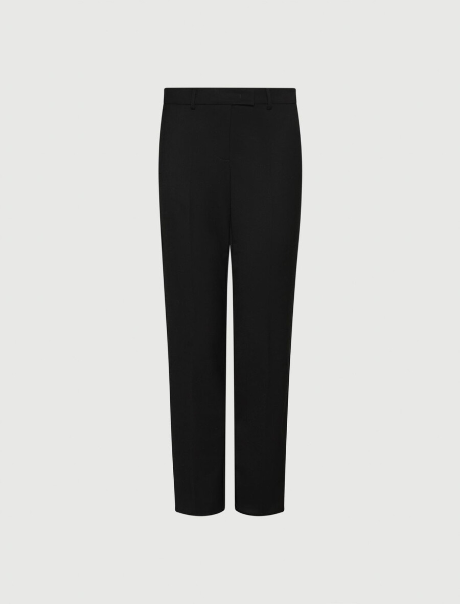 chino-hose aus stretchmaterial – schwarz