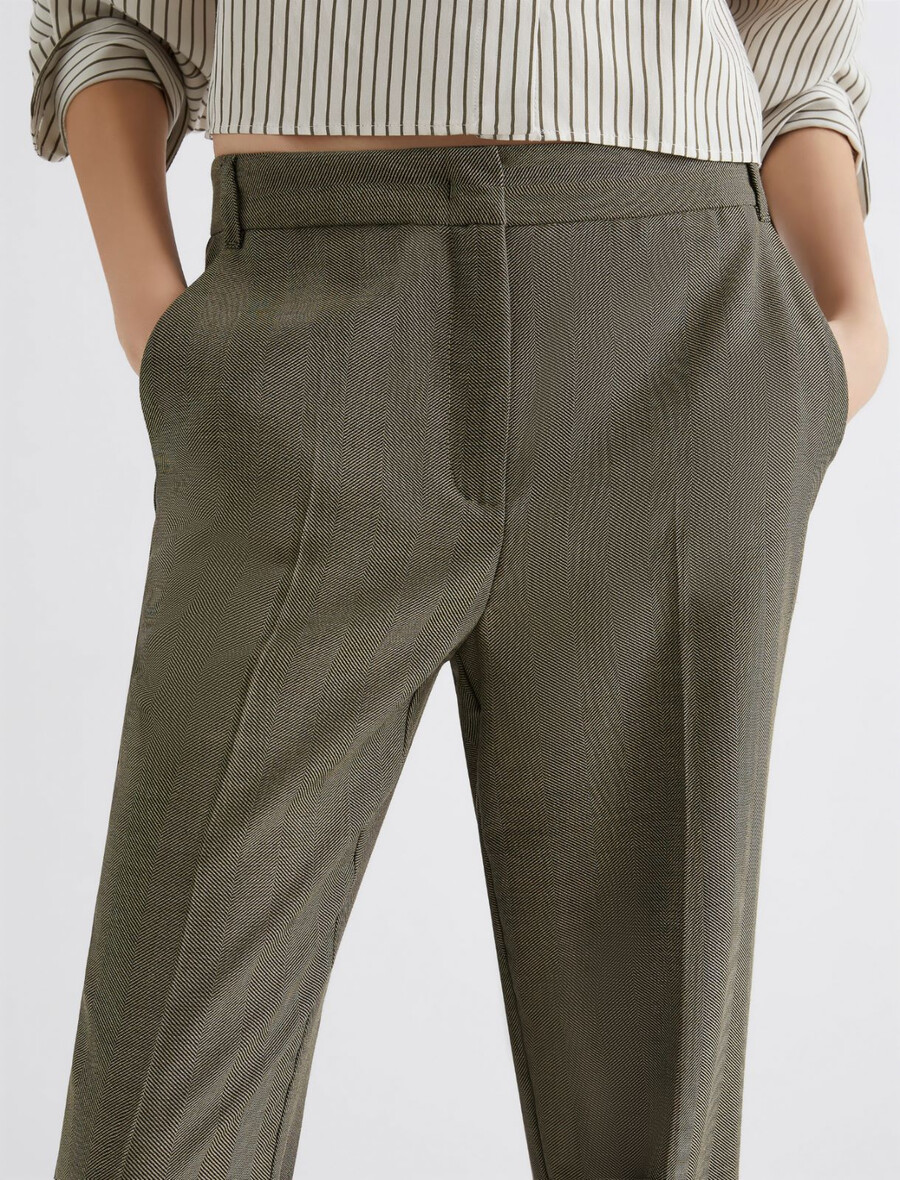fluid twill hose - kaki