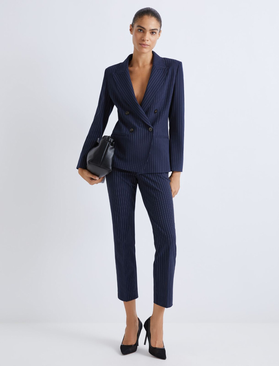 stretch-viskosehose - marineblau