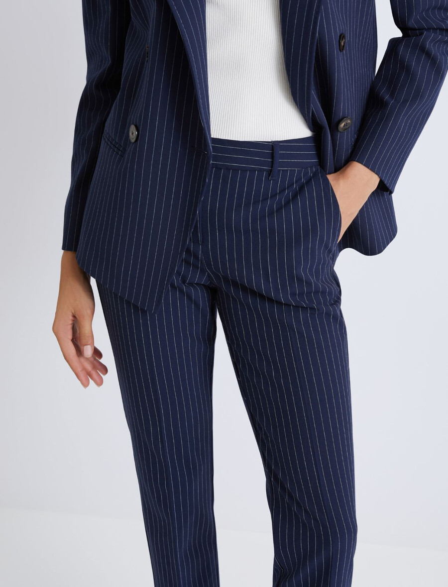 stretch-viskosehose - marineblau