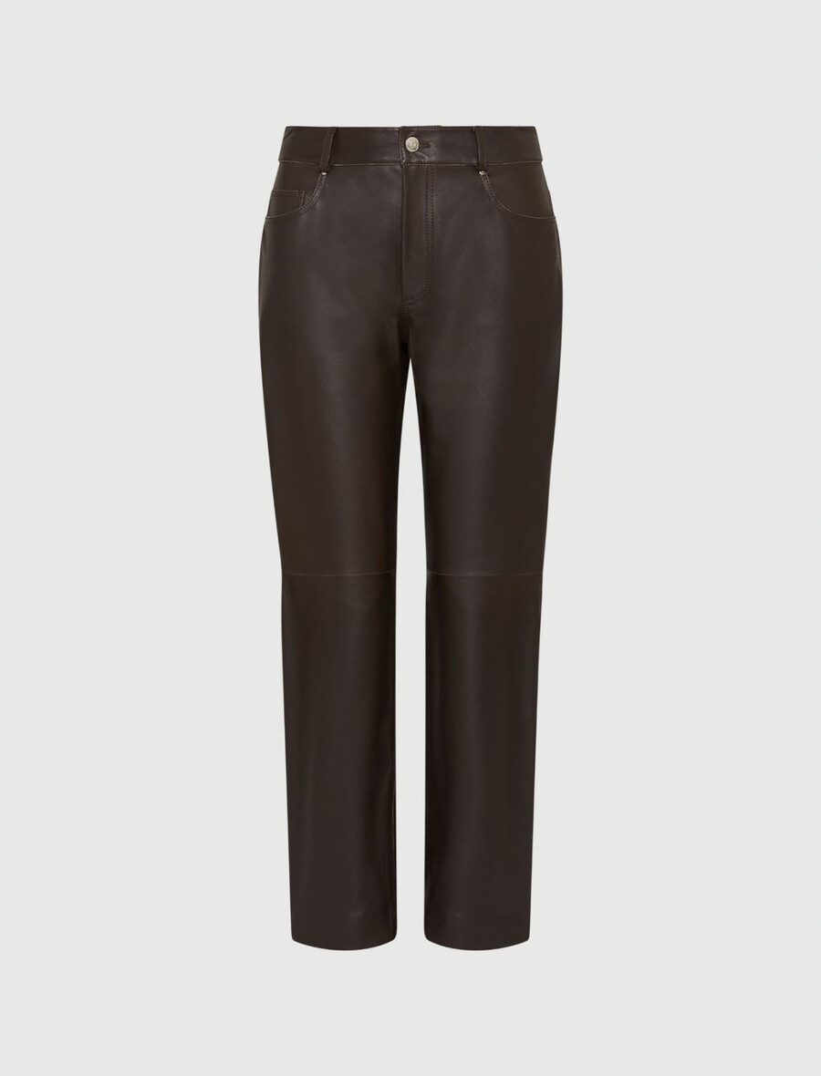 5-pocket-lederhose - braun