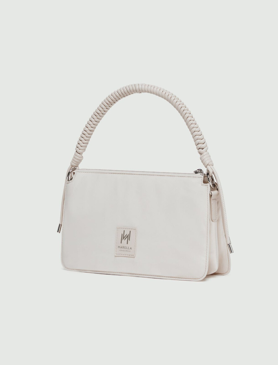 gepolsterte handtasche – elfenbein