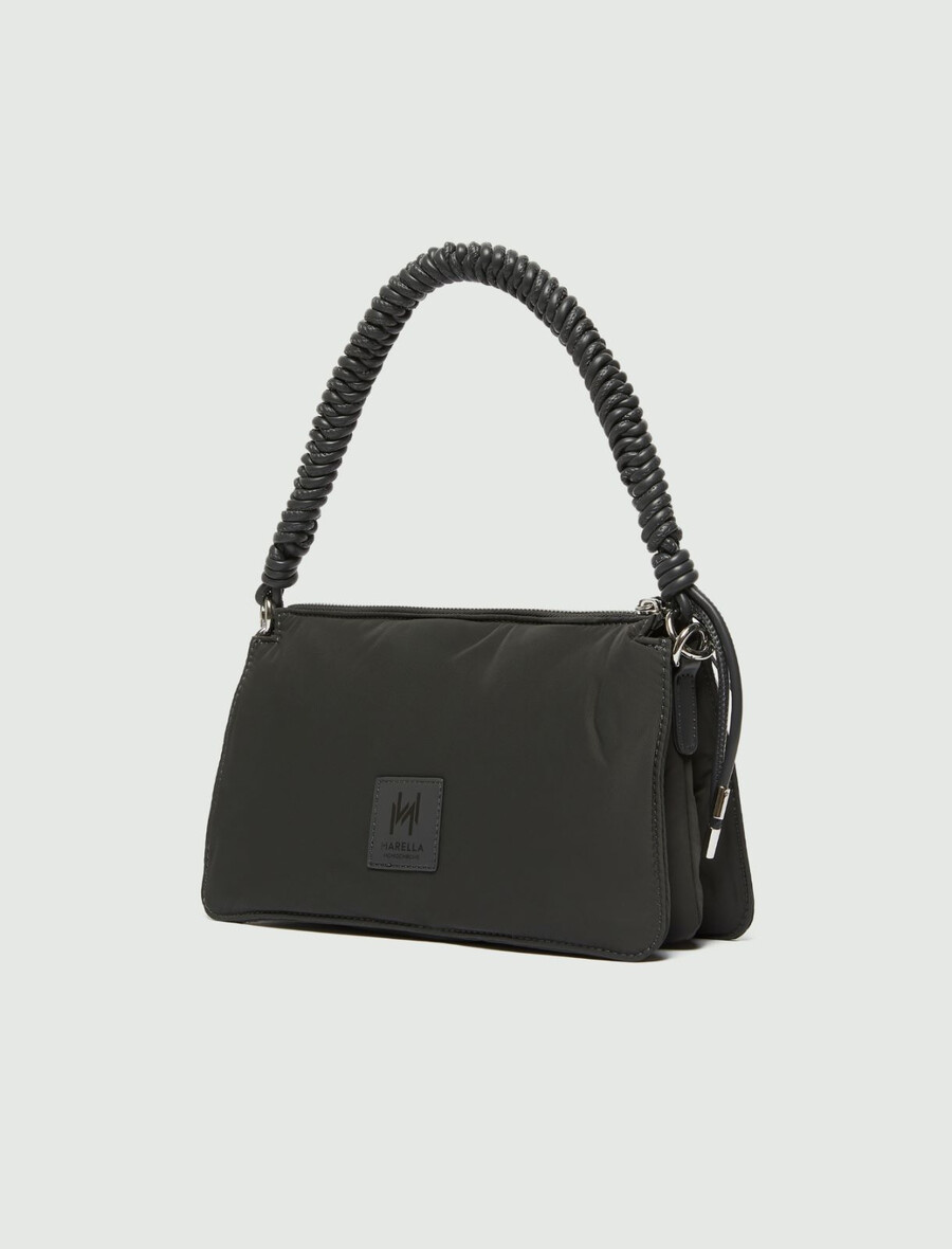 gepolsterte handtasche – dunkelgrau