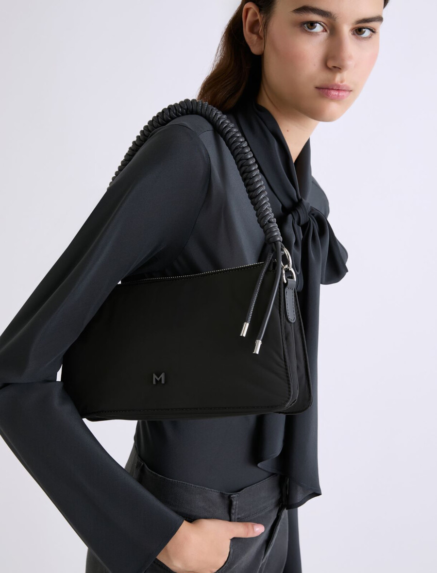 gepolsterte handtasche – dunkelgrau