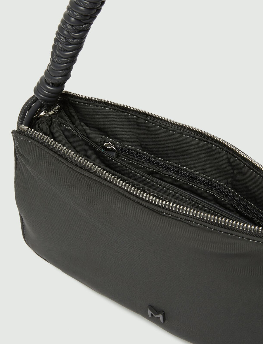 gepolsterte handtasche – dunkelgrau
