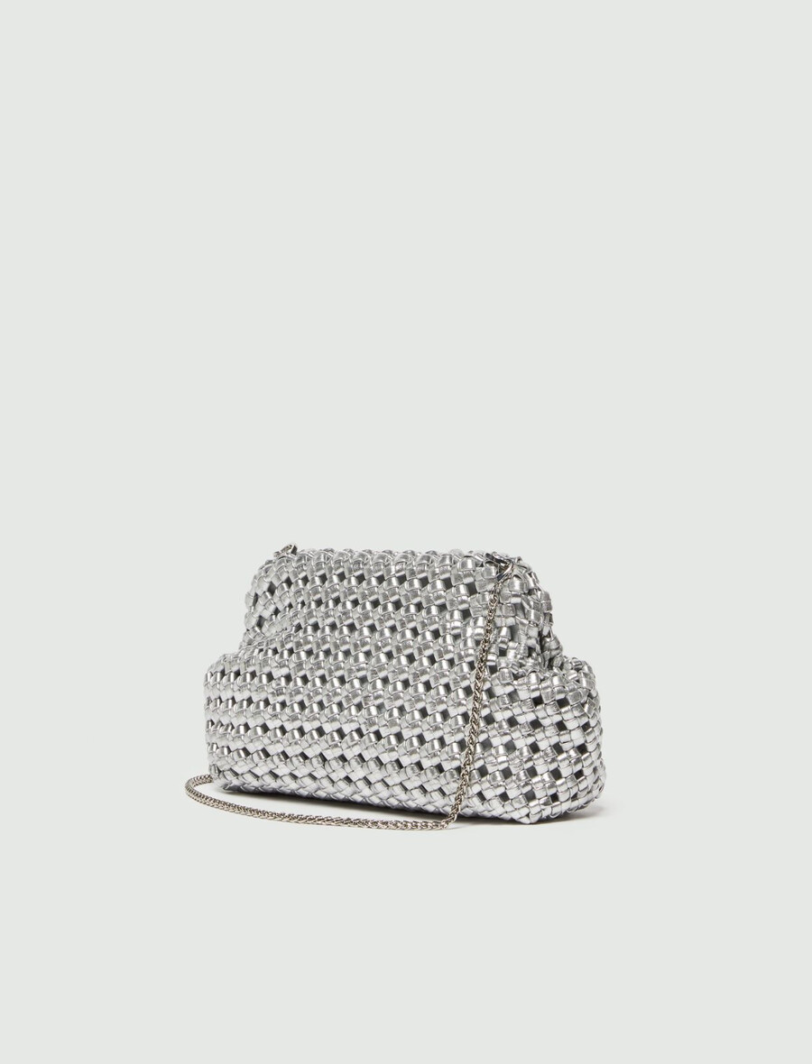 elegante kleine clutch – silber