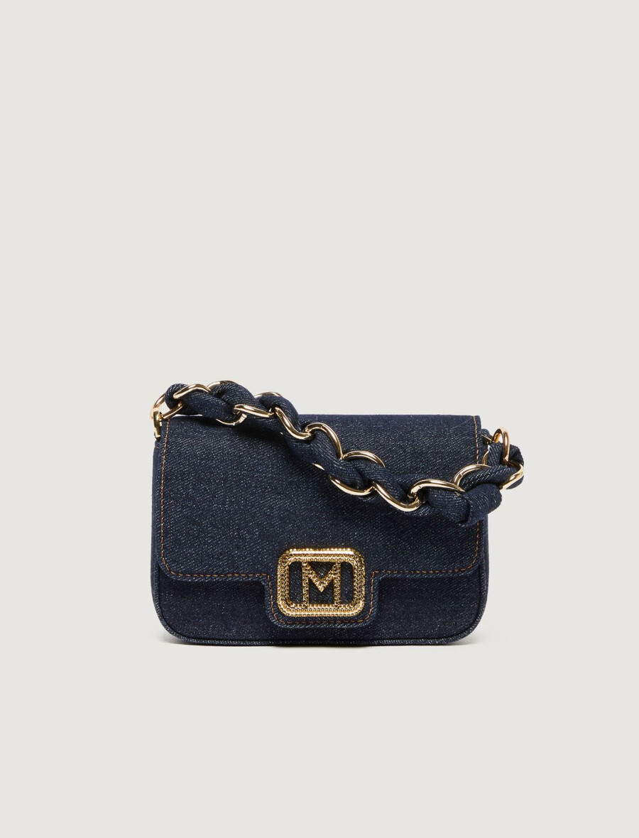 kleine jeans-tasche von le muse – marineblau