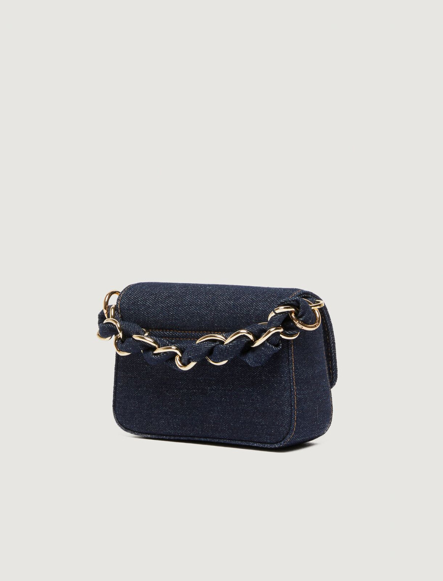 kleine jeans-tasche von le muse – marineblau