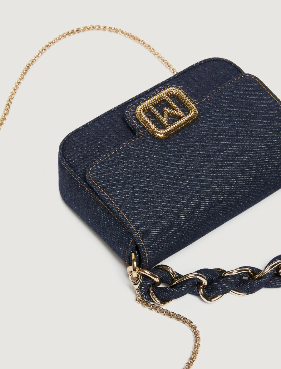 kleine jeans-tasche von le muse – marineblau